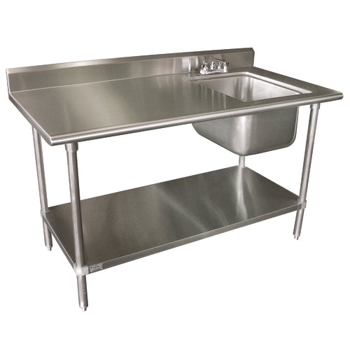 Advance Tabco KLAG-11B-305R-X Work Table, with Prep Sink(s)