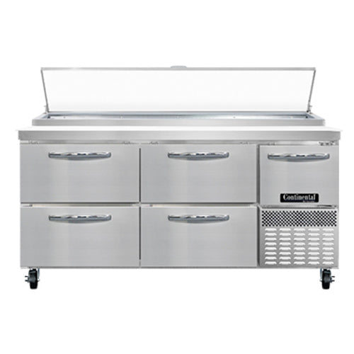Continental PA68N-D Refrigerated Counter, Pizza Prep Table