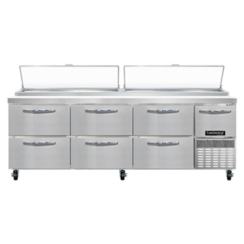 Continental PA93N-D Refrigerated Counter, Pizza Prep Table