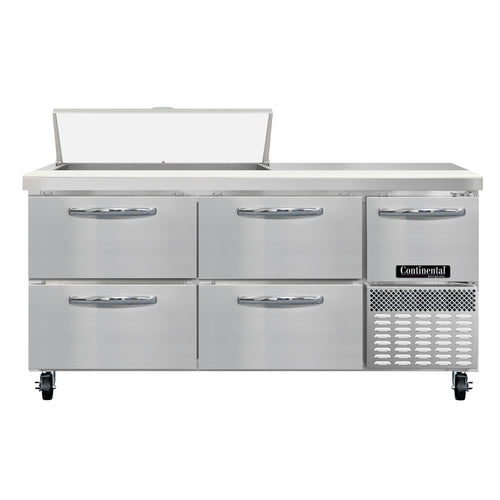 Continental RA68N10-D Refrigerated Counter, Sandwich / Salad Unit