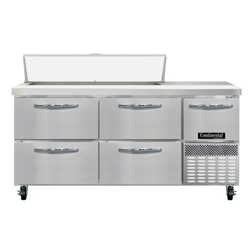 Continental RA68N12-D Refrigerated Counter, Sandwich / Salad Unit