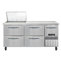 Continental RA68N12M-D Refrigerated Counter, Mega Top Sandwich / Salad Unit