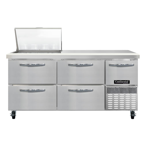 Continental RA68N12M-D Refrigerated Counter, Mega Top Sandwich / Salad Unit