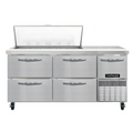 Continental RA68N18M-D Refrigerated Counter, Mega Top Sandwich / Salad Unit