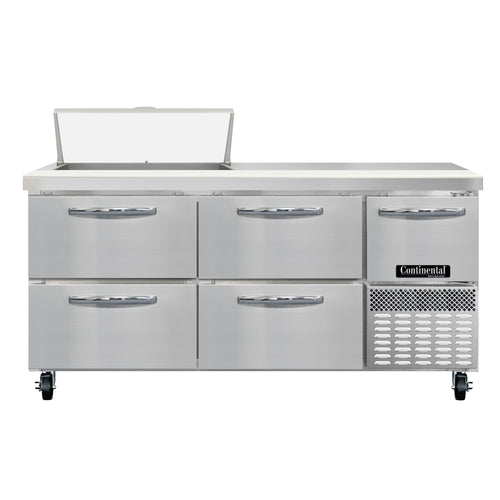 Continental RA68N8-D Refrigerated Counter, Sandwich / Salad Unit