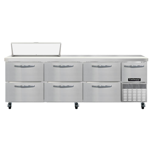 Continental RA93N10-D Refrigerated Counter, Sandwich / Salad Unit