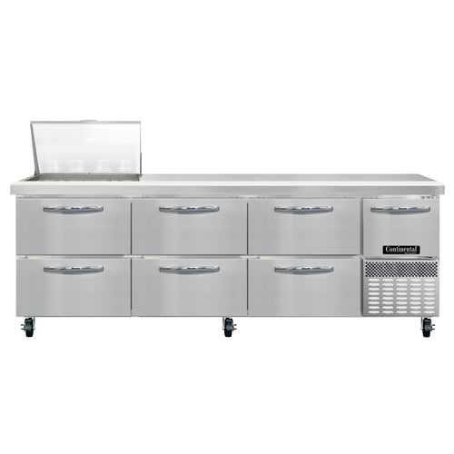 Continental RA93N12M-D Refrigerated Counter, Mega Top Sandwich / Salad Unit
