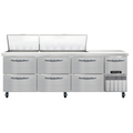 Continental RA93N30M-D Refrigerated Counter, Mega Top Sandwich / Salad Unit