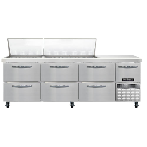 Continental RA93N30M-D Refrigerated Counter, Mega Top Sandwich / Salad Unit