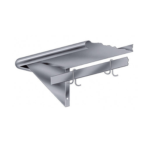 Advance Tabco PS-12-132 Overshelf, Wall-Mounted with Pot Rack