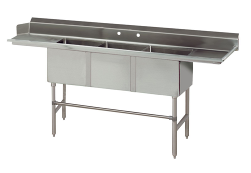 Advance Tabco DTC-3-83R-X Dishtable, with Potsinks