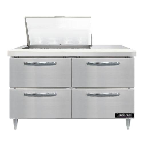 Continental D48N12M-D Refrigerated Counter, Mega Top Sandwich / Salad Unit