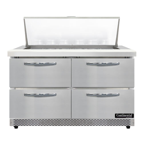 Continental D48N18M-FB-D Refrigerated Counter, Mega Top Sandwich / Salad Unit