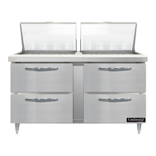 Continental D60N24M-D Refrigerated Counter, Mega Top Sandwich / Salad Unit