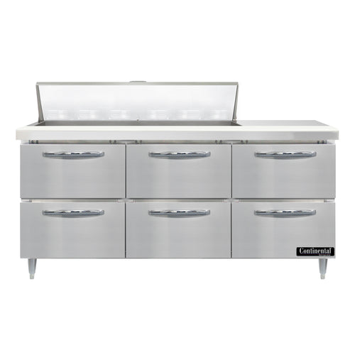 Continental D72N12-D Refrigerated Counter, Sandwich / Salad Unit