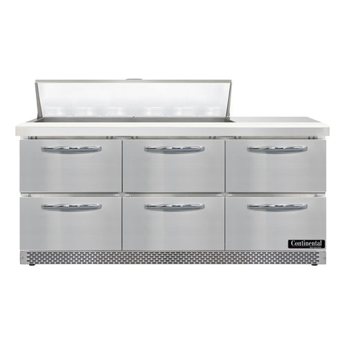 Continental D72N12-FB-D Refrigerated Counter, Sandwich / Salad Unit