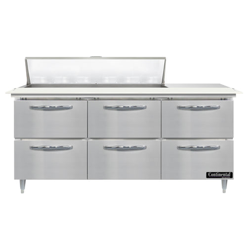 Continental D72N12C-D Refrigerated Counter, Sandwich / Salad Unit