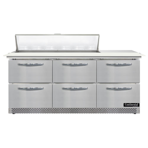Continental D72N12C-FB-D Refrigerated Counter, Sandwich / Salad Unit