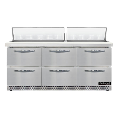 Continental D72N18-FB-D Refrigerated Counter, Sandwich / Salad Unit