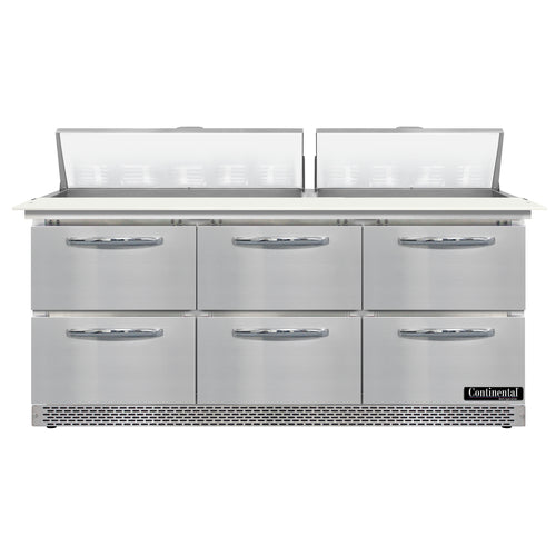 Continental D72N18C-FB-D Refrigerated Counter, Sandwich / Salad Unit