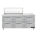 Continental D72N18M-D Refrigerated Counter, Mega Top Sandwich / Salad Unit
