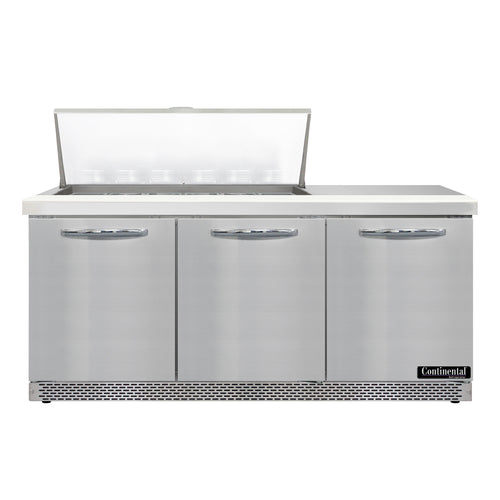 Continental D72N18M-FB Refrigerated Counter, Mega Top Sandwich / Salad Unit