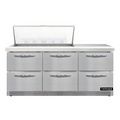 Continental D72N18M-FB-D Refrigerated Counter, Mega Top Sandwich / Salad Unit