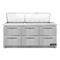 Continental D72N27M-FB-D Refrigerated Counter, Mega Top Sandwich / Salad Unit