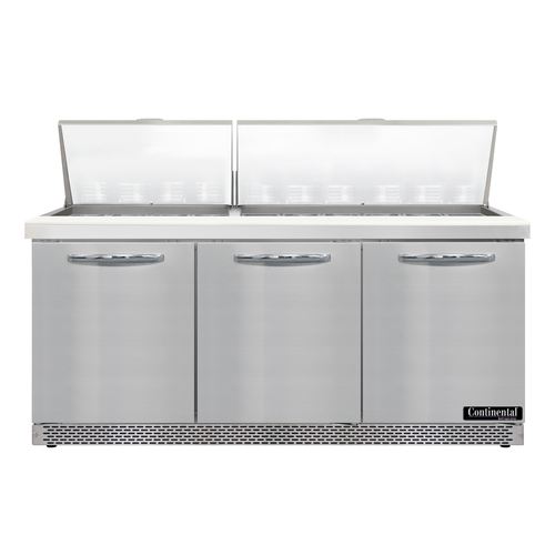 Continental D72N30M-FB Refrigerated Counter, Mega Top Sandwich / Salad Unit