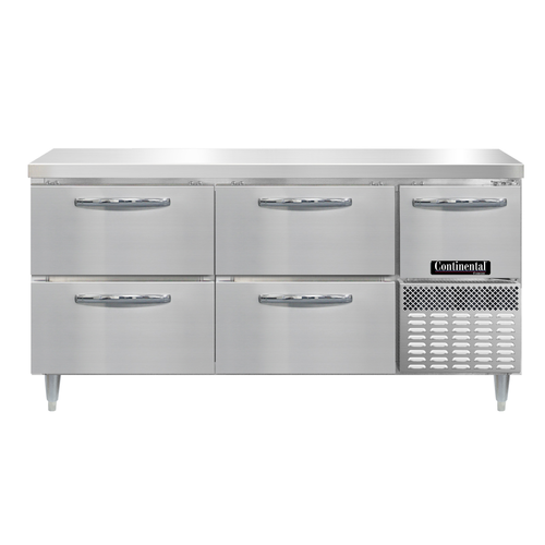 Continental DFA68NSS-D Freezer Counter, Work Top