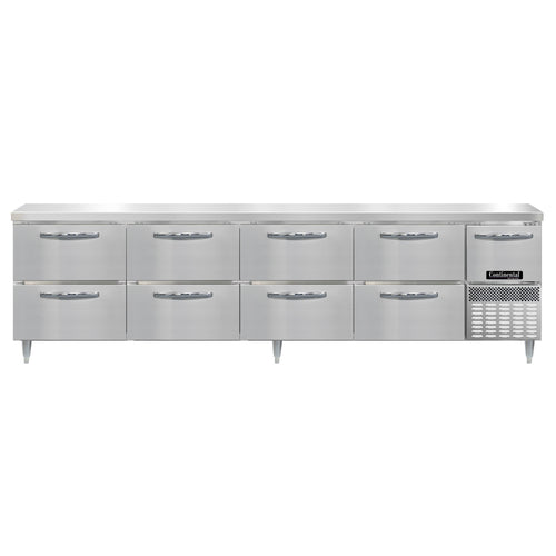 Continental DRA118NSS-D Refrigerated Counter, Work Top