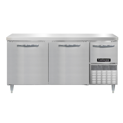 Continental DRA68NSS Refrigerated Counter, Work Top