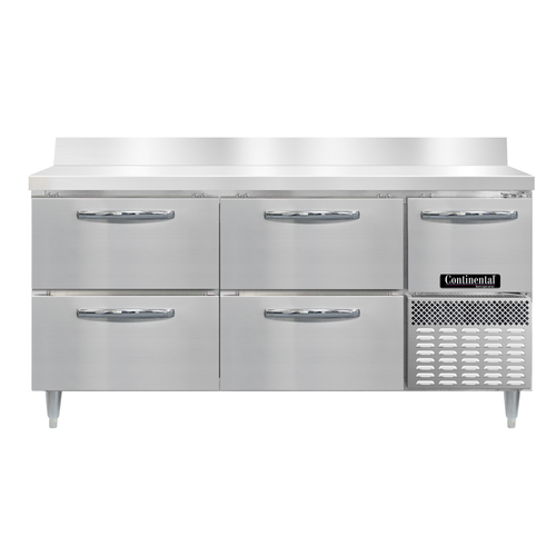 Continental DRA68NSSBS-D Refrigerated Counter, Work Top