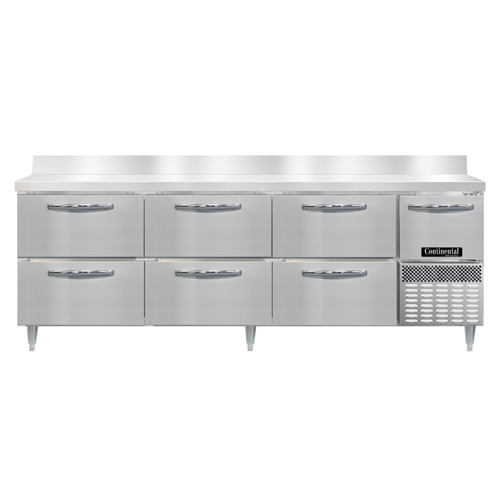 Continental DRA93NSSBS-D Refrigerated Counter, Work Top