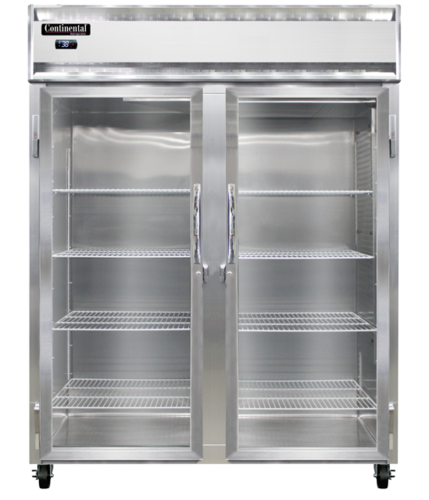Continental 2RENSSPT-GD-SD Refrigerator, Pass-Thru