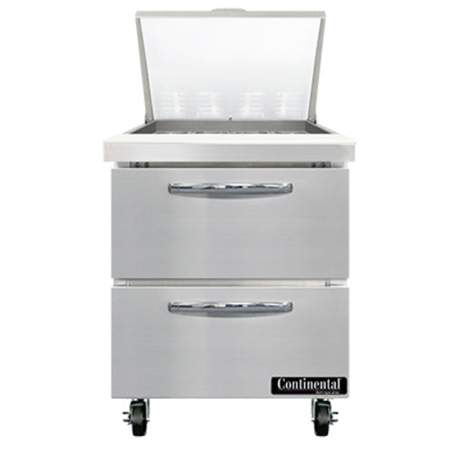 Continental SW27N12M-D Refrigerated Counter, Mega Top Sandwich / Salad Unit