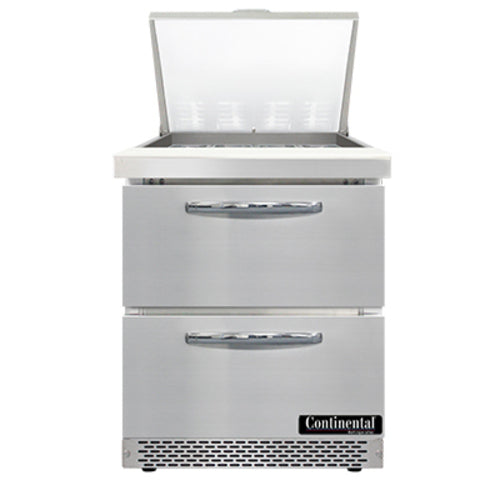 Continental SW27N12M-FB-D Refrigerated Counter, Mega Top Sandwich / Salad Unit