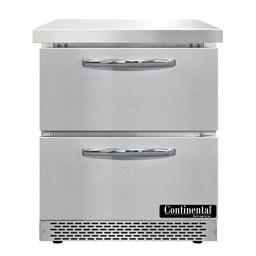 Continental SW27N-FB-D Refrigerated Counter, Work Top