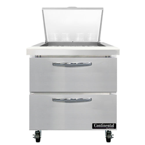 Continental SW32N12M-D Refrigerated Counter, Mega Top Sandwich / Salad Unit