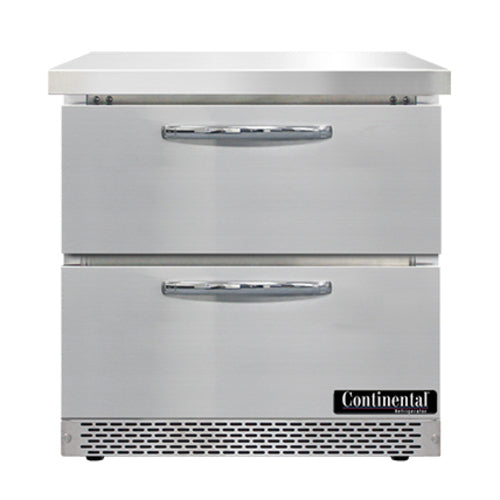 Continental SW32N-FB-D Refrigerated Counter, Work Top