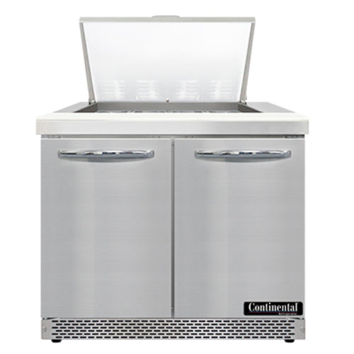 Continental SW36N12M-FB Refrigerated Counter, Mega Top Sandwich / Salad Unit