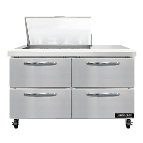 Continental SW48N12M-D Refrigerated Counter, Mega Top Sandwich / Salad Unit