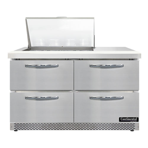 Continental SW48N12M-FB-D Refrigerated Counter, Mega Top Sandwich / Salad Unit