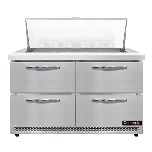 Continental SW48N18M-FB-D Refrigerated Counter, Mega Top Sandwich / Salad Unit