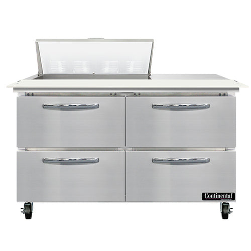 Continental SW48N8C-D Refrigerated Counter, Sandwich / Salad Unit
