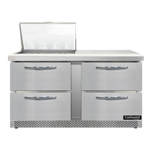 Continental SW60N12M-FB-D Refrigerated Counter, Mega Top Sandwich / Salad Unit