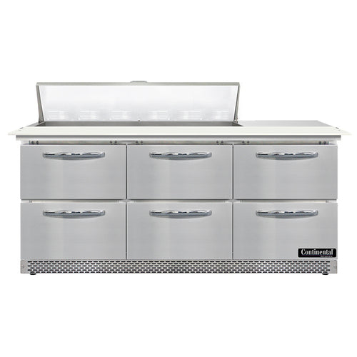 Continental SW72N12C-FB-D Refrigerated Counter, Sandwich / Salad Unit