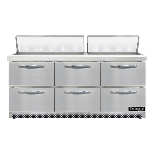 Continental SW72N18-FB-D Refrigerated Counter, Sandwich / Salad Unit