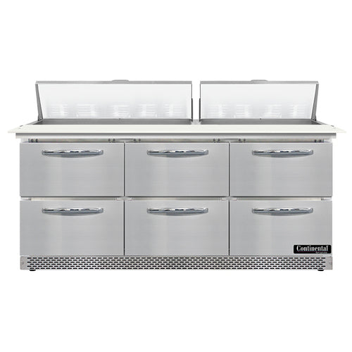 Continental SW72N18C-FB-D Refrigerated Counter, Sandwich / Salad Unit
