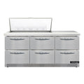 Continental SW72N18M-FB-D Refrigerated Counter, Mega Top Sandwich / Salad Unit